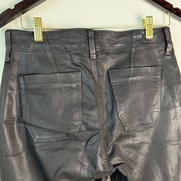 Paige Jogger Jeans Mayslie Black Fog Luxe Coating Size 27 - Picture 9 of 11